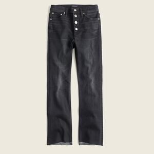 J. Crew Women's 9" Demi-Bootcut Cropped Jeans in Charcoal Black Size 28